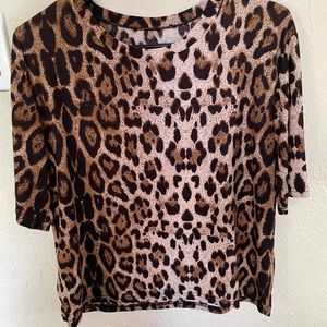 leopard print tee